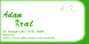 adam kral business card