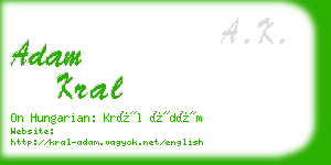 adam kral business card